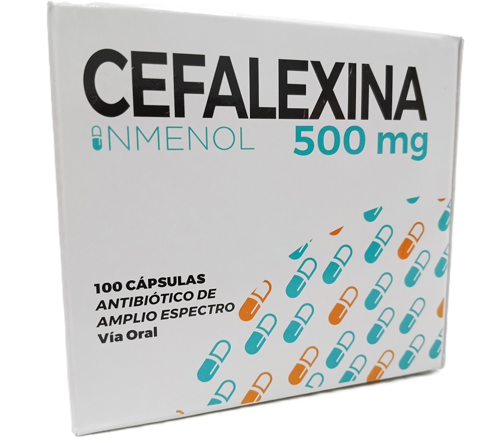 CEFALEXINA 500MG * C/ 100 CAPLETAS- INMENOL